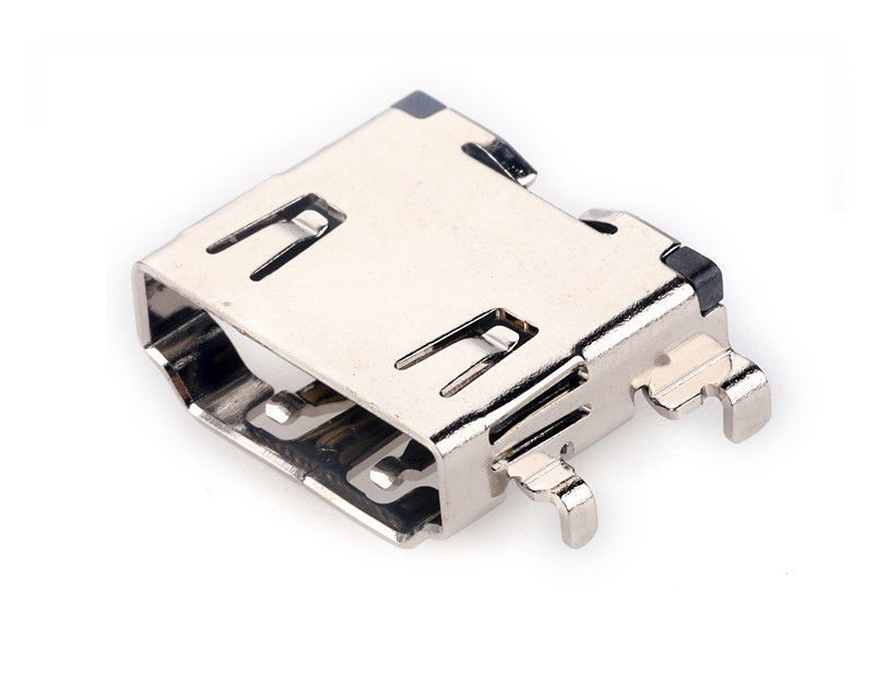 Di Bawah Papan Soket 19 Pin MENCELUPKAN Female PCB Konektor Kabel HDMI 1.8mm Untuk TV