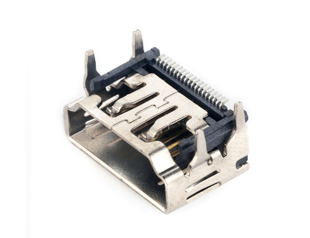 Konektor Kabel Mikro HDMI Tipe SMT 19P Wanita Untuk Set Top Box