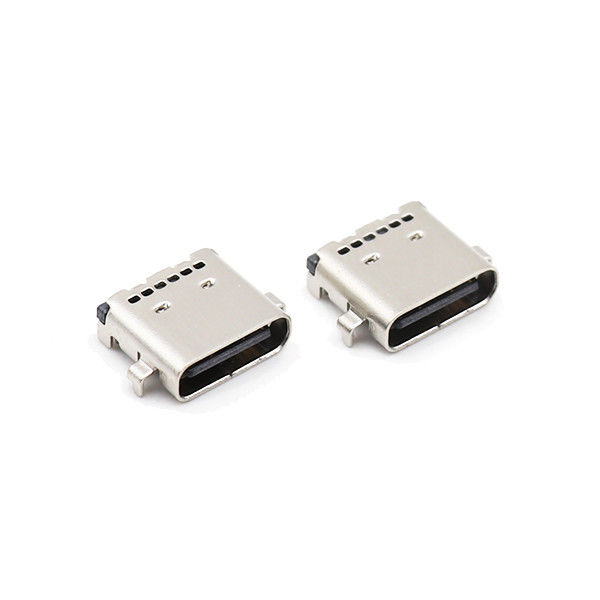 Sinking Jenis SMT USB Female Jenis C Penyambung USB Jenis C 24 Pin socket