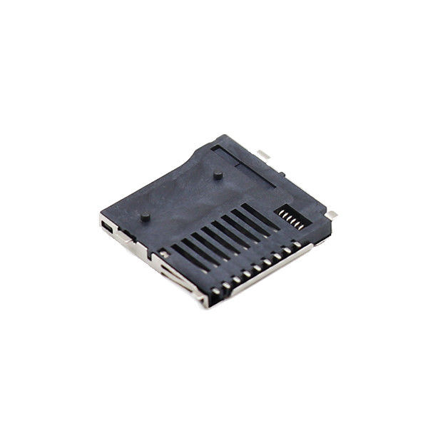 Soket Konektor Kartu Memori Micro SD LCP Dorongan Dorongan T Flash 9 Pin Tipe Wanita