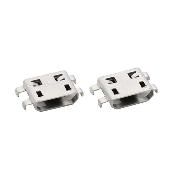 Micro 5P Female Socket Mid Mount Konektor USB 0.8mm Four Feet MENCELUPKAN Sinking Jenis