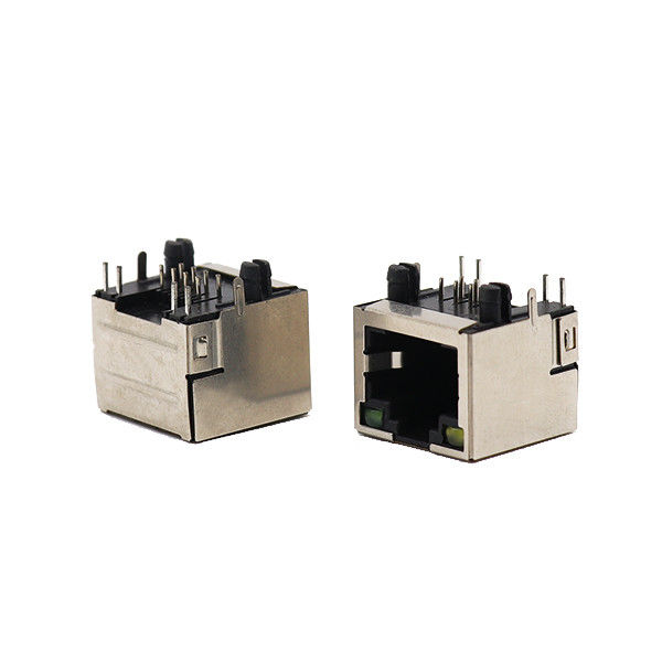 1x1 Port Shielded Female Jack 8P8C RJ45 Penyambung Dengan Led Modular Jack