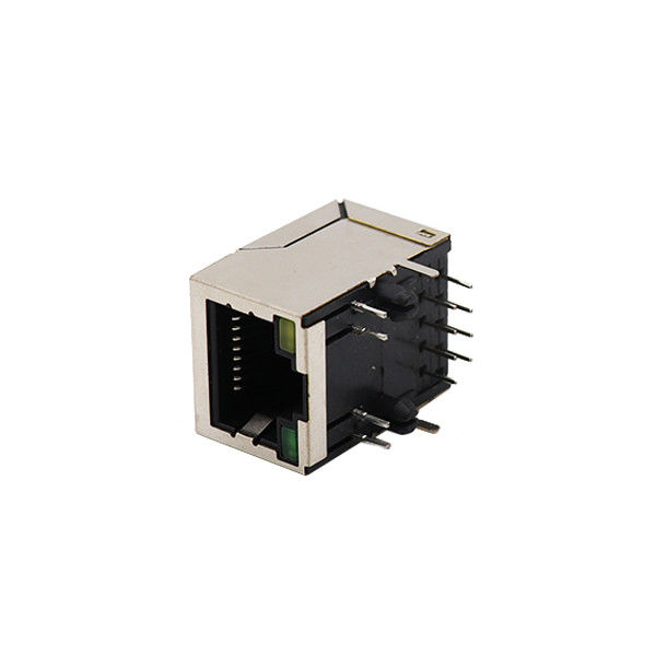 1x1 Port Shielded Female Jack 8P8C RJ45 Penyambung Dengan Led Modular Jack
