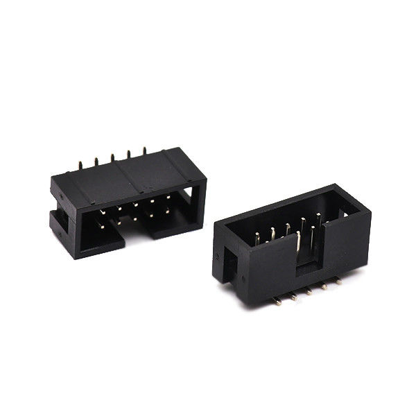 Konektor tajuk Kotak 90 Derajat Perempuan 2.54mm Baris Ganda SMT Surface Mount Pin tajuk