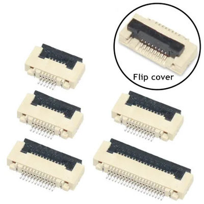 Fpc konektor flip 0.5mm untuk pcb 4 5 6 8 10 12 14 16 18 20 22 24 26 28 30 32 34 36 40-60 pin