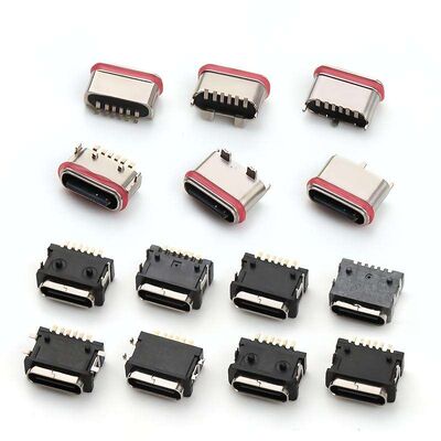12pin USB 3.1 USB C Pria Konektor Solder Kawat PCB USB Plug Antarmuka