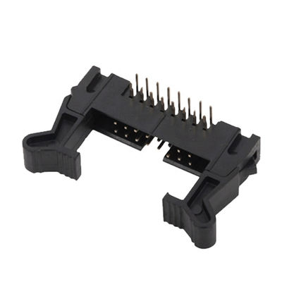 Ejector Terselubung Dual Baris Pin tajuk Konektor tajuk Sudut Kanan 2.0mm Melempar 32p
