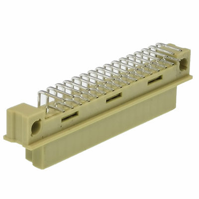 Sudut Kanan Din41612 PCB 2.54mm Konektor tajuk Terselubung Pria 2 * 16 Pin